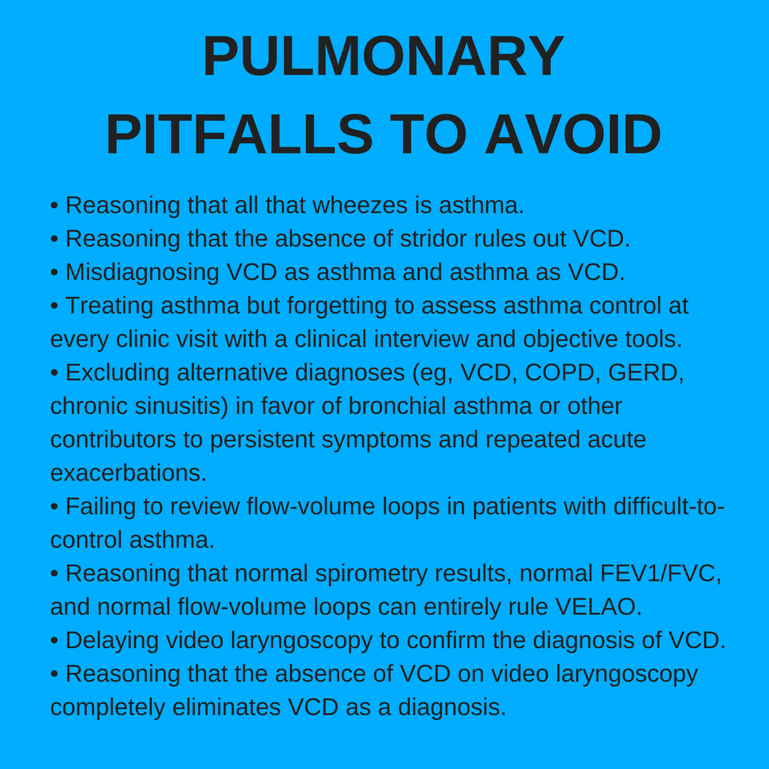 Vocal Cord Dysfunction A Pernicious Pitfall in Asthma Diagnosis and